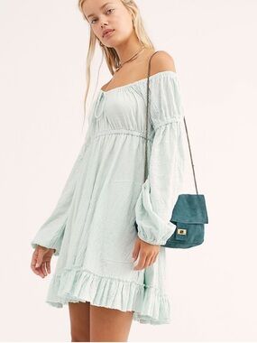 Free People Beach baby love blue Lowry Mini Dress size small